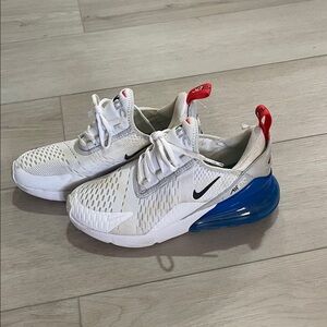 Nike Kids White and Blue Sneakers